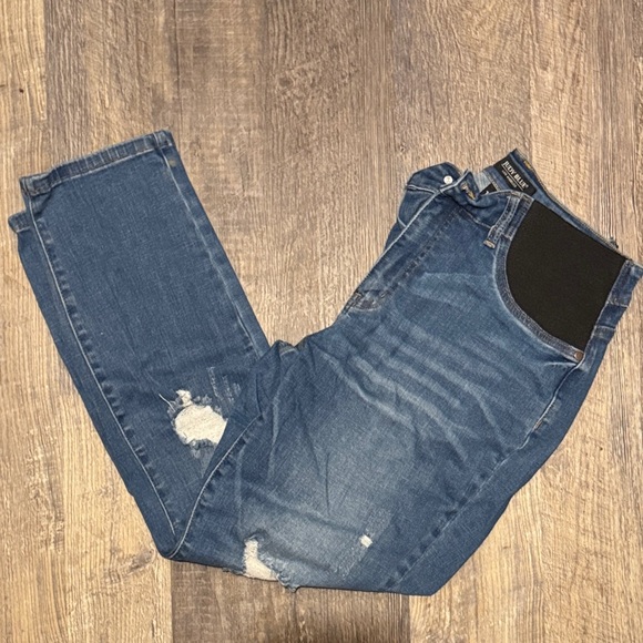 Judy Blue Women's Distressed Boyfriend Jeans - Blue - Picture 1 of 2